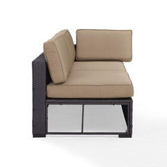 Discontinued Crosley Biscayne 62.25 Inch Outdoor Wicker Sectional Loveseat - KO70129BR - The Home Selection