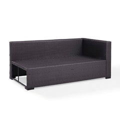 Discontinued Crosley Biscayne 62.25 Inch Outdoor Wicker Sectional Loveseat - KO70129BR - The Home Selection