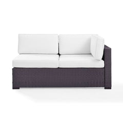 Discontinued Crosley Biscayne 62.25 Inch Outdoor Wicker Sectional Loveseat - KO70129BR - The Home Selection