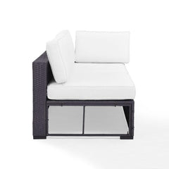 Discontinued Crosley Biscayne 62.25 Inch Outdoor Wicker Sectional Loveseat - KO70129BR - The Home Selection
