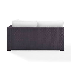 Discontinued Crosley Biscayne 62.25 Inch Outdoor Wicker Sectional Loveseat - KO70129BR - The Home Selection