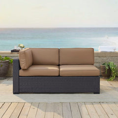 Discontinued Crosley Biscayne 62.25 Inch Outdoor Wicker Sectional Loveseat - KO70129BR - The Home Selection