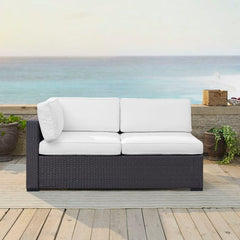 Discontinued Crosley Biscayne 62.25 Inch Outdoor Wicker Sectional Loveseat - KO70129BR - The Home Selection