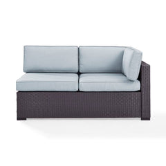 Discontinued Crosley Biscayne 62.25 Inch Outdoor Wicker Sectional Loveseat - KO70129BR - The Home Selection