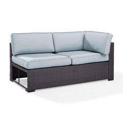 Discontinued Crosley Biscayne 62.25 Inch Outdoor Wicker Sectional Loveseat - KO70129BR - The Home Selection