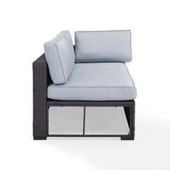 Discontinued Crosley Biscayne 62.25 Inch Outdoor Wicker Sectional Loveseat - KO70129BR - The Home Selection