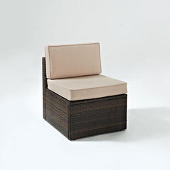 Discontinued Crosley Palm Harbor 23 Inch Outdoor Wicker Center Chair - KO70090BR - The Home Selection