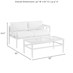 Dropping Crosley Ashford 2pc Outdoor Metal Conversation Set - CO7350GY-CR - The Home Selection