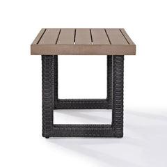 Dropping Crosley Beaufort 25.75 Inch Outdoor Wicker Side Table Brown - CO7229-BR - The Home Selection