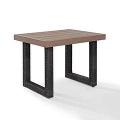 Dropping Crosley Beaufort 25.75 Inch Outdoor Wicker Side Table Brown - CO7229-BR - The Home Selection
