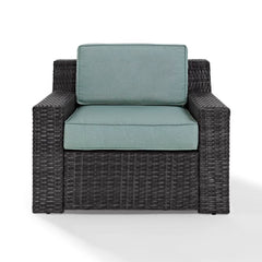 Dropping Crosley Beaufort 37 Inch Outdoor Wicker Armchair Mist - CO7155-BR - The Home Selection