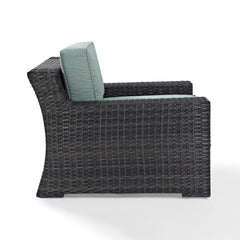 Dropping Crosley Beaufort 37 Inch Outdoor Wicker Armchair Mist - CO7155-BR - The Home Selection