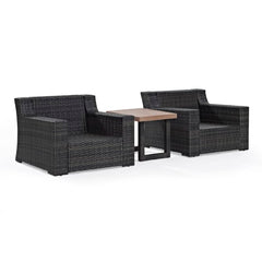Dropping Crosley Beaufort 69 Inch 3pc Outdoor Wicker Chair Set Mist - KO70124BR-MI - The Home Selection