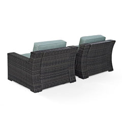 Dropping Crosley Beaufort 83 Inch 2pc Outdoor Wicker Chair Set Mist - KO70100BR - The Home Selection