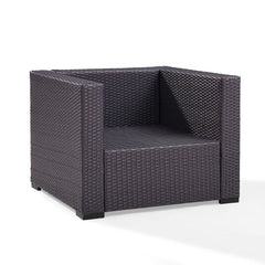 Dropping Crosley Biscayne 33.50 Inch Outdoor Wicker Armchair - KO70130BR - The Home Selection
