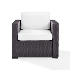 Dropping Crosley Biscayne 33.50 Inch Outdoor Wicker Armchair - KO70130BR - The Home Selection