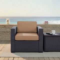 Dropping Crosley Biscayne 33.50 Inch Outdoor Wicker Armchair - KO70130BR - The Home Selection