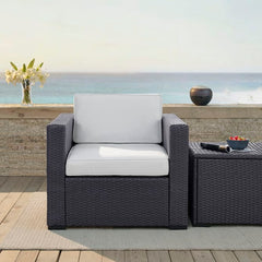 Dropping Crosley Biscayne 33.50 Inch Outdoor Wicker Armchair - KO70130BR - The Home Selection