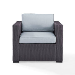 Dropping Crosley Biscayne 33.50 Inch Outdoor Wicker Armchair - KO70130BR - The Home Selection