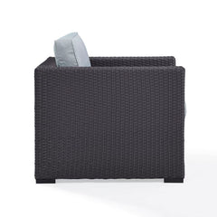 Dropping Crosley Biscayne 33.50 Inch Outdoor Wicker Armchair - KO70130BR - The Home Selection