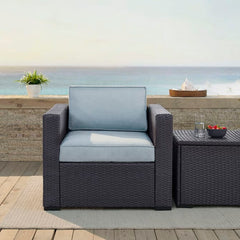 Dropping Crosley Biscayne 33.50 Inch Outdoor Wicker Armchair - KO70130BR - The Home Selection