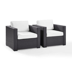 Dropping Crosley Biscayne 74 Inch 2pc Outdoor Wicker Chair Set - KO70103BR - The Home Selection