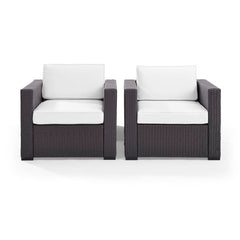 Dropping Crosley Biscayne 74 Inch 2pc Outdoor Wicker Chair Set - KO70103BR - The Home Selection