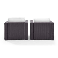 Dropping Crosley Biscayne 74 Inch 2pc Outdoor Wicker Chair Set - KO70103BR - The Home Selection