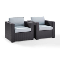 Dropping Crosley Biscayne 74 Inch 2pc Outdoor Wicker Chair Set - KO70103BR - The Home Selection