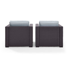 Dropping Crosley Biscayne 74 Inch 2pc Outdoor Wicker Chair Set - KO70103BR - The Home Selection