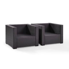 Dropping Crosley Biscayne 74 Inch 2pc Outdoor Wicker Chair Set - KO70103BR - The Home Selection