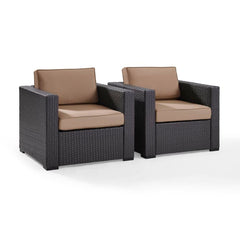 Dropping Crosley Biscayne 74 Inch 2pc Outdoor Wicker Chair Set - KO70103BR - The Home Selection