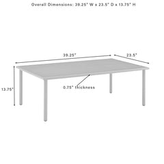 Dropping Crosley Cali Bay Outdoor Metal Coffee Table Light Brow - CO6234-LB - The Home Selection