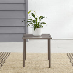 Dropping Crosley Cali Bay Outdoor Metal Side Table Light Brown - CO6235-LB - The Home Selection