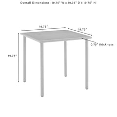 Dropping Crosley Cali Bay Outdoor Metal Side Table Light Brown - CO6235-LB - The Home Selection