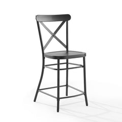 Dropping Crosley Camille 19.25 Inch 2pc Counter Stool Set Matte-Black - CF500624-MB - The Home Selection