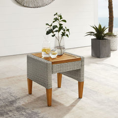 Dropping Crosley Capella Outdoor Wicker Side Table - CO7280 - The Home Selection
