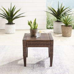 Dropping Crosley Capella Outdoor Wicker Side Table - CO7280 - The Home Selection