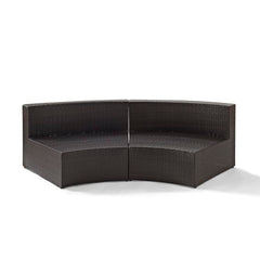 Dropping Crosley Catalina 83 Inch Outdoor Wicker Round Sectional Sofa - CO7120 - The Home Selection