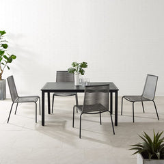 Dropping Crosley Fenton 5pc Outdoor Wicker/ Metal Dining Set Gray - KO70282MB-GY - The Home Selection
