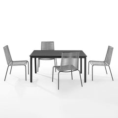Dropping Crosley Fenton 5pc Outdoor Wicker/ Metal Dining Set Gray - KO70282MB-GY - The Home Selection