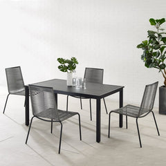 Dropping Crosley Fenton 5pc Outdoor Wicker/ Metal Dining Set Gray - KO70282MB-GY - The Home Selection