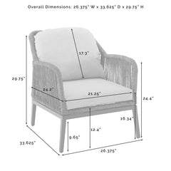 Dropping Crosley Haven 2pc Outdoor Wicker Armchair Set Light Grey - CO7361LB-LG - The Home Selection