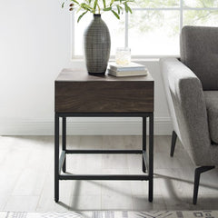 Dropping Crosley Jacobsen 18 Inch End Table Brown-Ash - CF1314-BR - The Home Selection