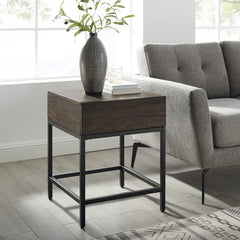 Dropping Crosley Jacobsen 18 Inch End Table Brown-Ash - CF1314-BR - The Home Selection