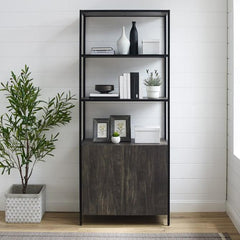 Dropping Crosley Jacobsen 34 Inch Large Etagere Brown-Ash - CF1317-BR - The Home Selection