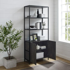 Dropping Crosley Jacobsen 34 Inch Large Etagere Brown-Ash - CF1317-BR - The Home Selection