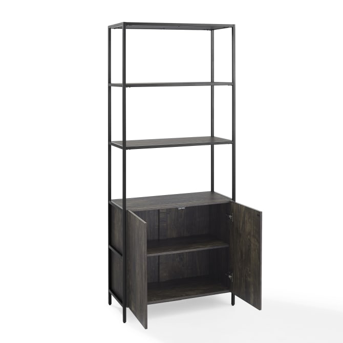 Dropping Crosley Jacobsen 34 Inch Large Etagere Brown-Ash - CF1317-BR - The Home Selection