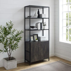 Dropping Crosley Jacobsen 34 Inch Large Etagere Brown-Ash - CF1317-BR - The Home Selection