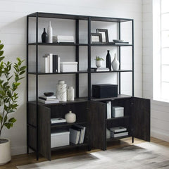 Dropping Crosley Jacobsen 68 Inch 2pc Etagere Set Brown-Ash - KF13090BR - The Home Selection